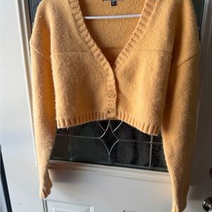 Blue Blush Women's Cardigan Sweater - Warm Yellow.  LAST CALL !!!!!!
